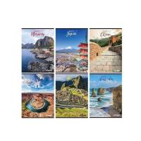 Opakowanie Zeszyt A5 w linie 54 kartki Travel 10 sztuk mix