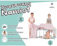 Zwariowany namiot szaro-zielony. Wydawca: Kolorowe Baloniki. SmakLiter.pl Opakowanie Zwariowany namiot szaro-zielony