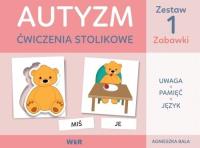 Autyzm - ćwiczenia stolikowe Zestaw1 zabawki. Autor: Bala Agnieszka. SmakLiter.pl Okładka książki Autyzm - ćwiczenia stolikowe Zestaw1 zabawki