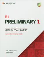 Opakowanie B1 Preliminary 1 for the Revised 2020 Exam Authentic practice tests