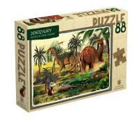 Dinozaury Puzzle. Autor: Dziubak Emilia. SmakLiter.pl Okładka książki Dinozaury Puzzle