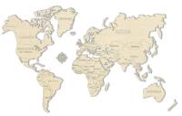 Opakowanie Drewniane puzzle 3D Mapa Świata L