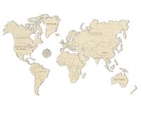 Opakowanie Drewniane puzzle 3D Mapa Świata XXL