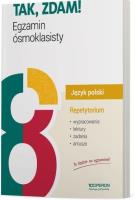 Egzamin ósmoklasisty 2020 J. polski Repetytorium. Autor: Frączek Ewa, Eisner Jolanta, Parchem-Albecka Beata, Cichewicz Małgorzata, Willma Agnieszka. SmakLiter.pl Okładka książki Egzamin ósmoklasisty 2020 J. polski Repetytorium