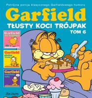 Garfield T.6 Tłusty koci trójpak. Autor: Jim Davis. SmakLiter.pl Okładka książki Garfield T.6 Tłusty koci trójpak