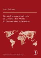 General International Law as Grounds for Award in International Arbitration. Autor: Kozłowski Artur. SmakLiter.pl Okładka książki General International Law as Grounds for Award in International Arbitration