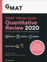 GMAT Official Guide 2020 Quantitative Review: Book + Online Question Bank. Wydawca: Wiley. SmakLiter.pl Opakowanie GMAT Official Guide 2020 Quantitative Review: Book + Online Question Bank