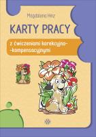 Karty pracy z ćw. korekcyjno-kompensacyjnymi. Autor: Hinz Magdalena. SmakLiter.pl Okładka książki Karty pracy z ćw. korekcyjno-kompensacyjnymi