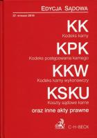KK KPK KKW KSKU Edycja Sądowa. Wydawca: C.H. Beck. SmakLiter.pl Opakowanie KK KPK KKW KSKU Edycja Sądowa