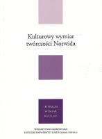 Kulturowy wymiar twórczości Norwida. Autor: Moryc OFM Janusz Cyprian, Zajączkowski Ryszard. SmakLiter.pl Okładka książki Kulturowy wymiar twórczości Norwida