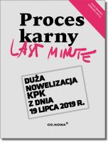 Last Minute Proces Karny 2019. Autor: Bogusław Gąszcz. SmakLiter.pl Okładka książki Last Minute Proces Karny 2019