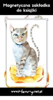 Opakowanie Magnetyczna zakładka do książki - Kot biały (opakowanie 2 sztuki)