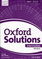 Oxford Solutions Intermediate WB+Online w.2019. Autor: Sosnowska Danuta Joanna. SmakLiter.pl Okładka książki Oxford Solutions Intermediate WB+Online w.2019