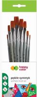 Opakowanie Pędzle artystyczne syntet.płaskie 8szt HAPPY COLOR