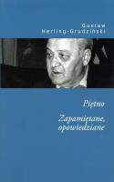 Piętno zapamiętane opowiedziane. Autor: Gustaw Herling-Grudziński. SmakLiter.pl Okładka książki Piętno zapamiętane opowiedziane