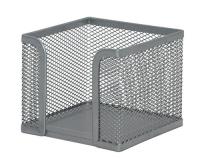 Pojemnik na karteczki Office Set metalowy srebrny. Wydawca: Q-CONNECT. SmakLiter.pl Opakowanie Pojemnik na karteczki Office Set metalowy srebrny