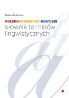 Okładka książki Polsko-niemiecko-rosyjski słownik terminów lingwistycznych