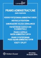 Okładka książki Prawo administracyjne Zbiór przepisów