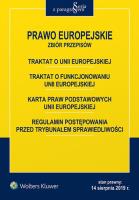 Okładka książki Prawo Europejskie. Zbiór przepisów w.5