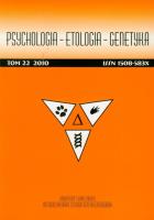 Opakowanie Psychologia-etologia-genetyka t.22/2010
