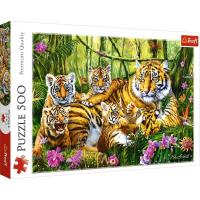 Opakowanie Puzzle 500 Rodzina tygrysów TREFL