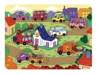 Opakowanie Puzzle drewniane pinezki miasto 8 el.