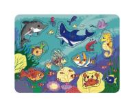 Opakowanie Puzzle drewniane pinezki Ocean 8 el,