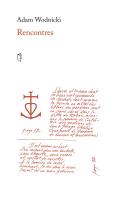 Rencontres. Autor: Adam Wodnicki. SmakLiter.pl Okładka książki Rencontres