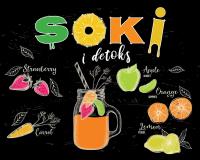 Soki i detoks. Autor: Kępa Marta. SmakLiter.pl Okładka książki Soki i detoks