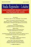 Opakowanie Studia Regionalne i Lokalne 2 (32) 2008