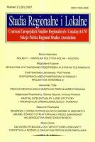 Opakowanie Studia Regionalne i Lokalne nr 2(28) 2007