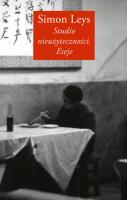 Studio nieużyteczności Eseje. Autor: Leys Simon. SmakLiter.pl Okładka książki Studio nieużyteczności Eseje