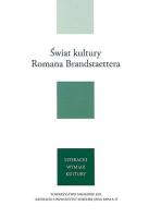 Świat kultury Romana Brandstaettera. Wydawca: Towarzystwo Naukowe Katolickiego Uniwersytetu Lubelskiego. SmakLiter.pl Opakowanie Świat kultury Romana Brandstaettera