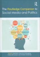 Opakowanie The Routledge Companion to Social Media and Politics
