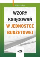 Wzory księgowań w jednostce budżetowej. Autor: Rup Wojciech. SmakLiter.pl Okładka książki Wzory księgowań w jednostce budżetowej