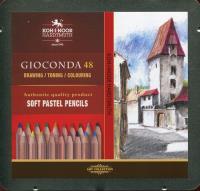 Opakowanie Zestaw pasteli suchych w kredce Gioconda 48 sztuk w kasetce metalowej