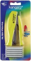 Zszywacz Vertika 45/Y2 30 kartek + zszywki zielone. Wydawca: Kangaro. SmakLiter.pl Opakowanie Zszywacz Vertika 45/Y2 30 kartek + zszywki zielone
