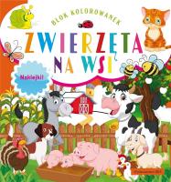 Okładka książki Blok kolorowanek. Zwierzęta na wsi + naklejki