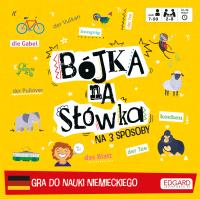 Bójka na słówka Gra do nauki języka niemieckiego. Autor: Ewa Norman, Patrycja Zakaszewska. SmakLiter.pl Okładka książki Bójka na słówka Gra do nauki języka niemieckiego
