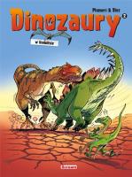 Dinozaury w komiksie T.2. Autor: Arnaud Plumeri. SmakLiter.pl Okładka książki Dinozaury w komiksie T.2