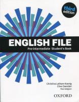 English File 3E Pre-Intermediate SB OXFORD. Autor: Clive Oxenden; Christina Latham-Koenig. SmakLiter.pl Okładka książki English File 3E Pre-Intermediate SB OXFORD