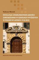 Okładka książki Ewolucja uwarunkowań jakości zarządzania