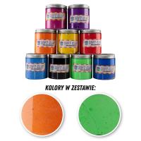 Opakowanie GLINKA 100G ZESTAW 3 - 2 KOLORY (ZIELONY FLUO/POMARAŃCZOWY)