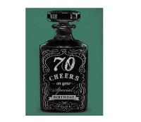 Opakowanie Karnet B6 z kopertą Urodziny 70