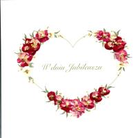Karnet Jubileusz Kwadrat J01 - Serce. Wydawca: MAK. SmakLiter.pl Opakowanie Karnet Jubileusz Kwadrat J01 - Serce