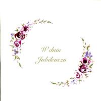 Opakowanie Karnet Jubileusz Kwadrat J02 - Kwiaty