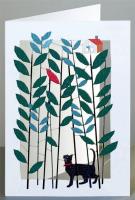 Opakowanie Karnet PM132 wycinany + koperta Kot w krzakach