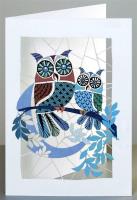 Opakowanie Karnet PM137 wycinany + koperta Dwie duże sowy