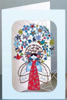 Opakowanie Karnet PM231 wycinany + koperta Wróżka i kwiaty