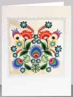 Opakowanie Karnet PM515 wycinany + koperta Folk - kwiaty